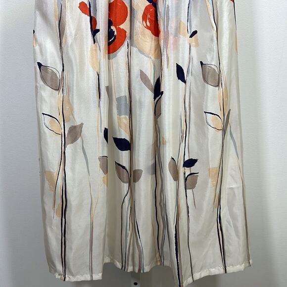 ISABELLA SINCLAIR ANTHROPOLOGIE Women's Garden Party Floral Dress Ivory Size 8 - Picture 6 of 16